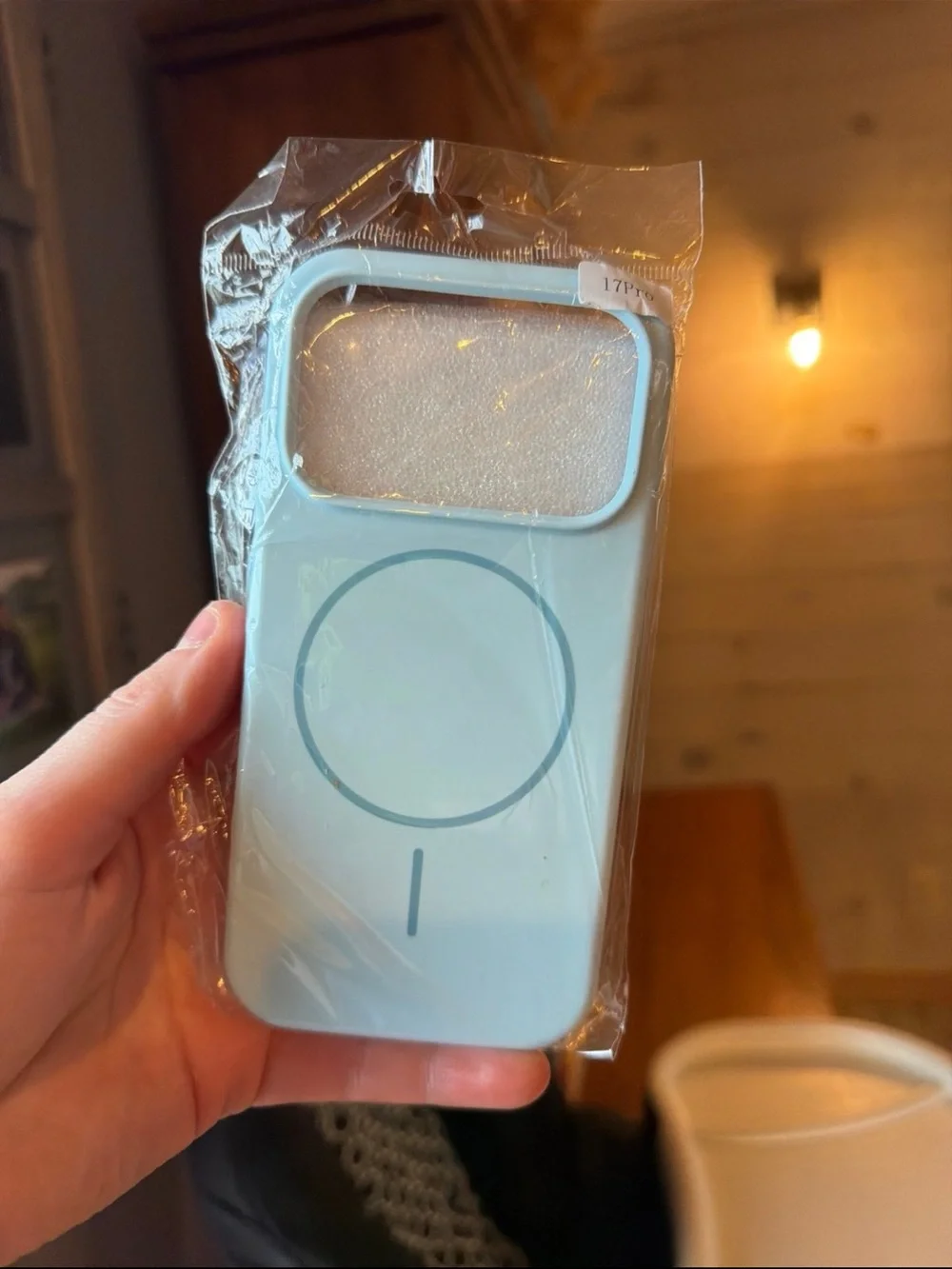 Universal MagSafe-Compatible Light Blue Phone Case